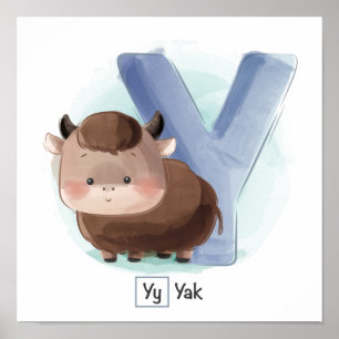 Affiche Alphabet animal mignon