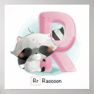 Affiche Alphabet animal mignon