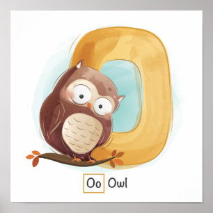 Affiche Alphabet animal mignon