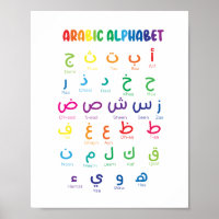 Alphabet arabe, Lettres arabes, école maternelle