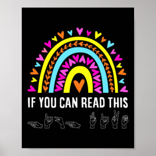 Affiche Alphabet Asl Langue Des Signes Américaine Professe