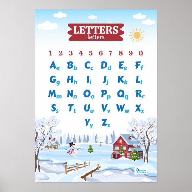 Affiche Alphabet avec Noël (Devant)