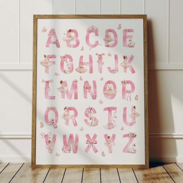 Affiche Alphabet Ballet ABC Décoration Chambre Enf (Créateur téléchargé)