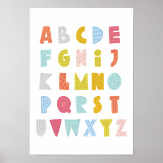Affiche Alphabet coloré