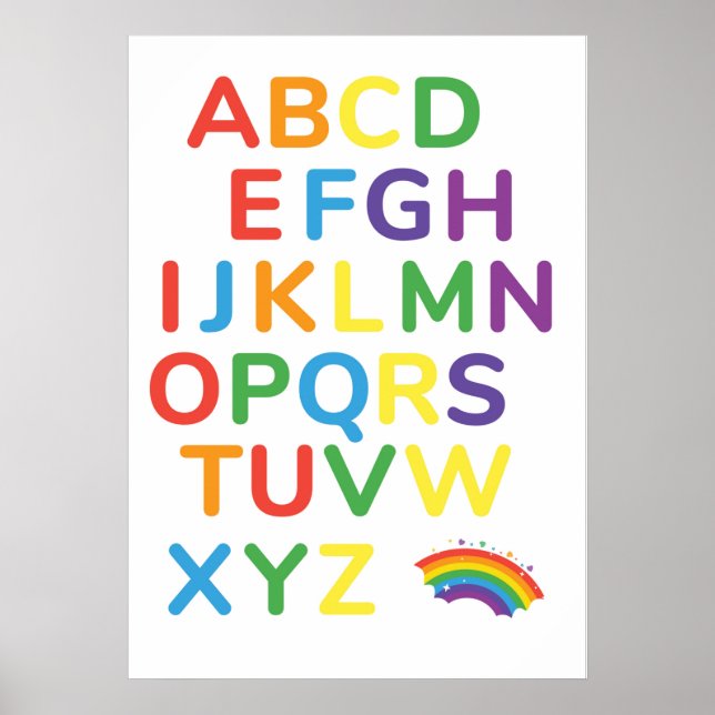 Affiche Alphabet coloré éducatif (Devant)