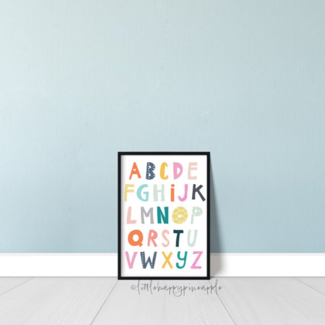 Affiche Alphabet Coloré Enfants Décor Chambre (Créateur téléchargé)