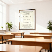 Alphabet cyrillique bulgare authentique éducatif