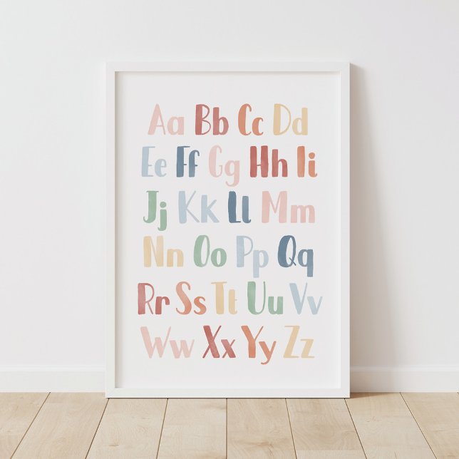 Affiche Alphabet d'aquarelle Rainbow (Créateur téléchargé)