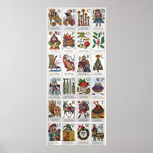 Affiche Alphabet de Noël (Devant)