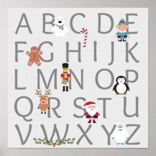 Affiche Alphabet de Noël