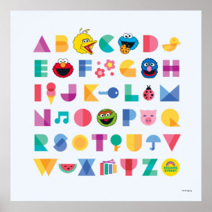Affiche Alphabet de Sesame Street