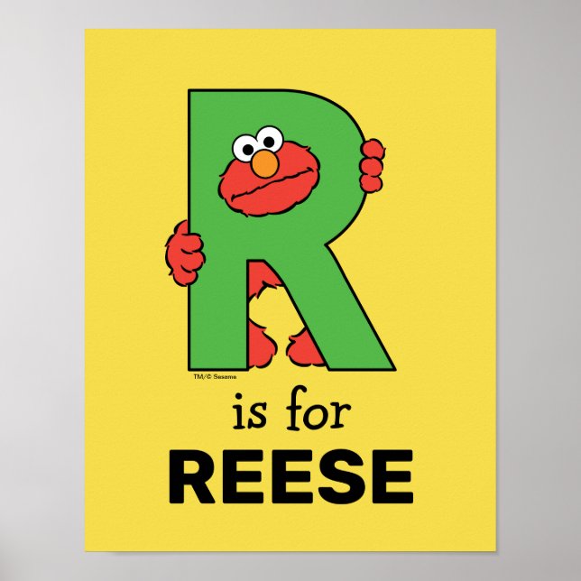 Affiche Alphabet d'Elmo | R Green (Devant)