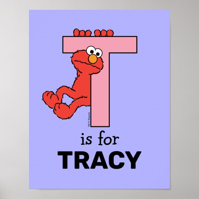 Affiche Alphabet d'Elmo | T Rose (Devant)
