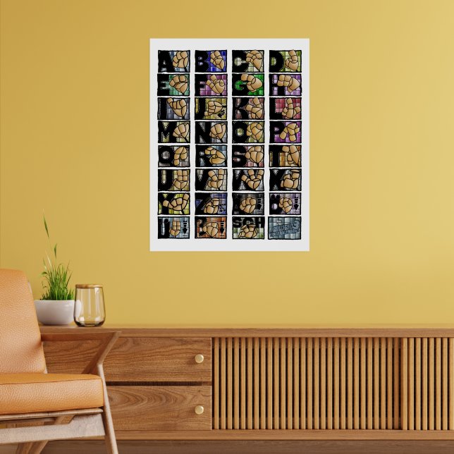 Affiche Alphabet digital allemand 3 (2025) (Salon 2)