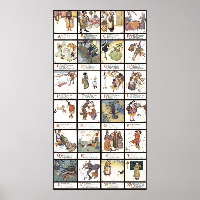 Affiche Alphabet Edmund Dulac (Devant)