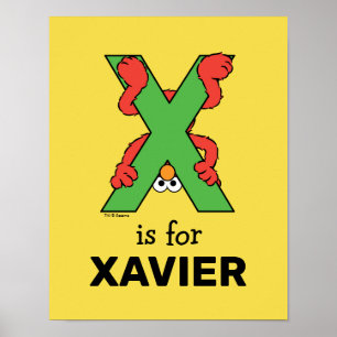 Affiche Alphabet Elmo X Vert