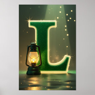 Affiche Alphabet Enfants Halloween ABC Lettre L