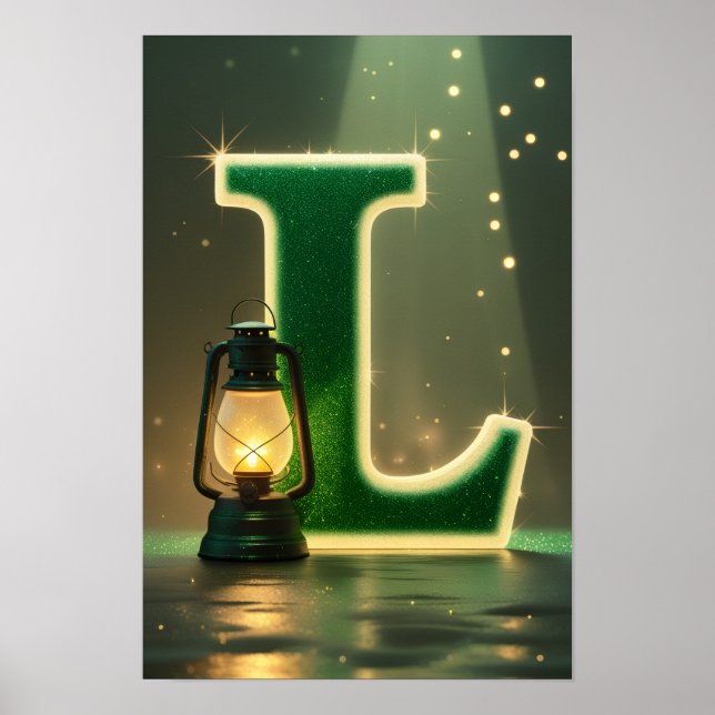 Affiche Alphabet Enfants Halloween ABC Lettre L (Devant)