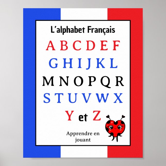 Affiche Alphabet Français Enfants  (Devant)