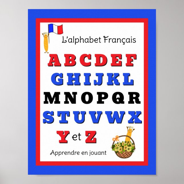 Affiche Alphabet Français Enfants  (Devant)
