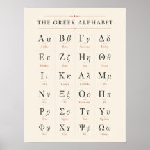 Alphabet grec minimaliste pour l'éducation en clas