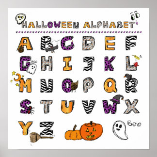 Affiche Alphabet Halloween