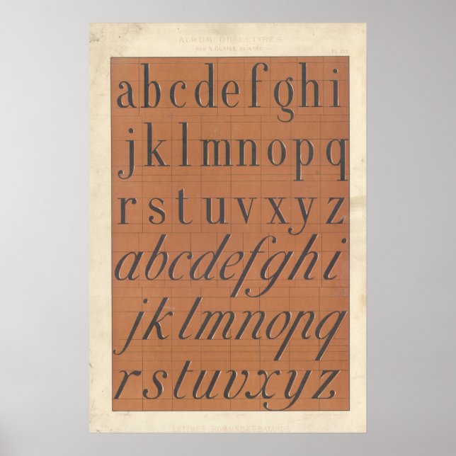 Affiche Alphabet (Lettres romaines) (Devant)