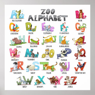 Affiche Alphabet mignon