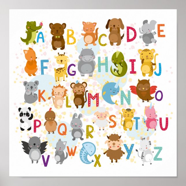 Affiche Alphabet mignon (Devant)