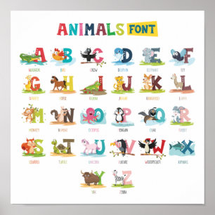 Affiche Alphabet mignon