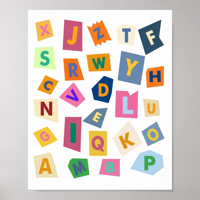 Affiche Alphabet Mur Art pour votre(vos) chambre(s) enfant (Devant)