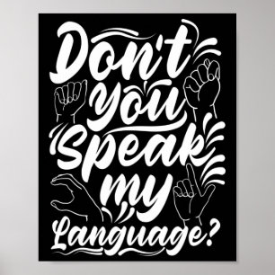 Affiche Alphabet Ne Parlez Pas Ma Langue Chantique América