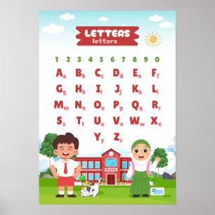 Affiche Alphabet & Nombres Éducatif