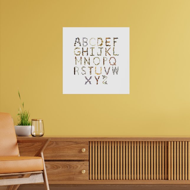 Affiche Alphabet papillon pour pépinière naturelle - ABC (Salon 2)