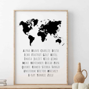 Affiche Alphabet phonétique de l'OTAN, Mur de l'aviation