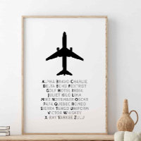 Alphabet phonétique, OEuvre murale, Cadeau pilote