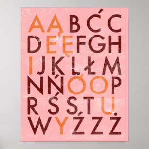 AFFICHE ALPHABET POLONAIS