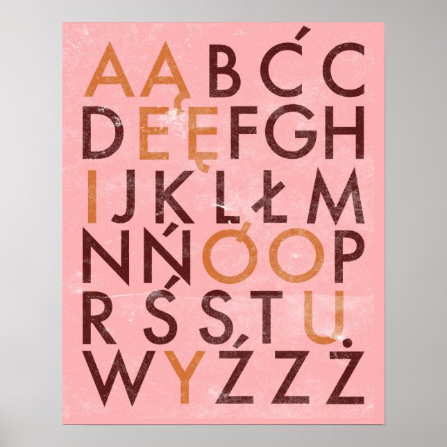 AFFICHE ALPHABET POLONAIS (Devant)