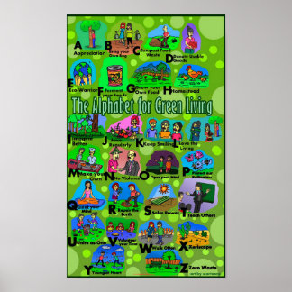 Affiche Alphabet pour une vie verte