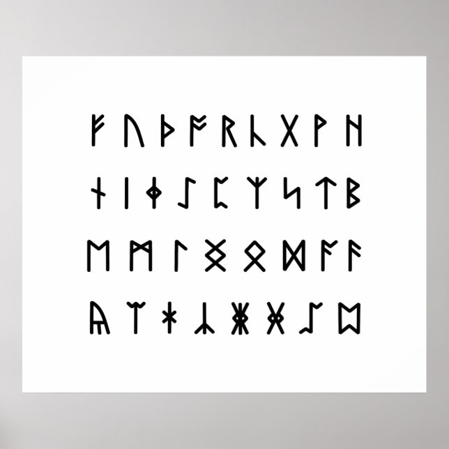 Affiche Alphabet Runique [Futhorc] (Devant)