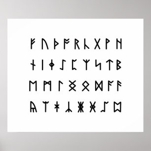 Affiche Alphabet Runique [Futhorc]