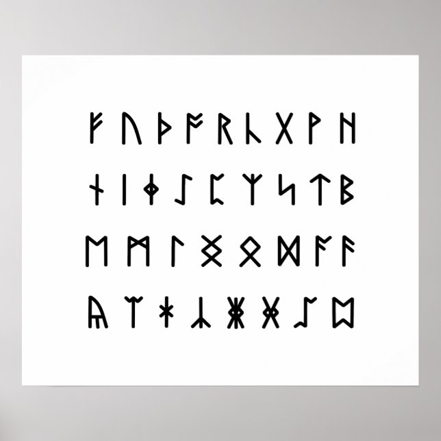 Affiche Alphabet Runique [Futhorc] (Devant)