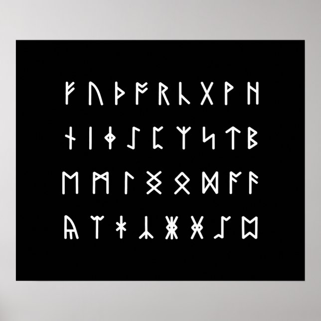 Affiche Alphabet Runique [Futhorc] (Devant)