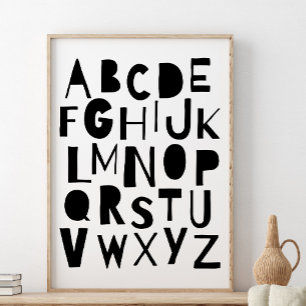 Affiche Alphabet scandinave, Décor de la chambre pour enfa