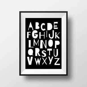 Affiche Alphabet scandinave, Décor de la chambre pour enfa
