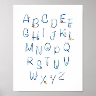 Affiche Alphabet spatial