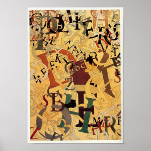 Affiche Alphabet vintage Maxfield Parrish