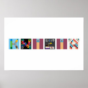 Affiche Alphabetique de Jeu de Société à 6 Lettres