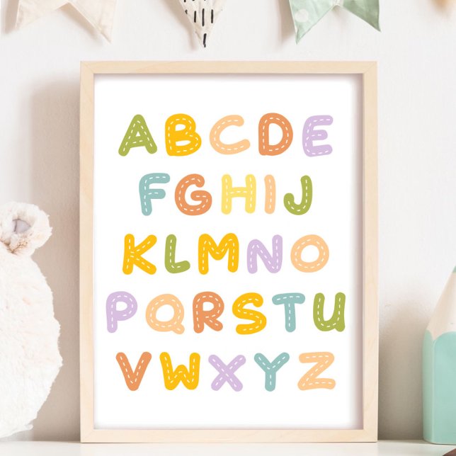 Affiche Alphabets colorés Cutie Nursery (Créateur téléchargé)