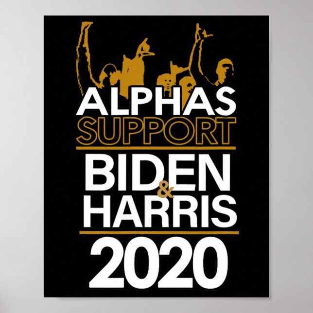 Affiche Alphas Soutient Le Président Biden Et Harris 2020 (Devant)